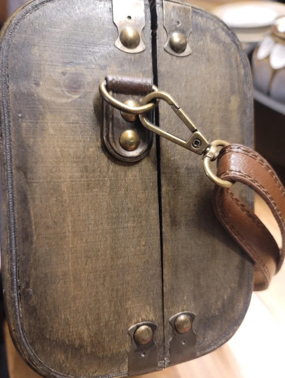 Hogwarts Crest Brown Faux-Leather Men's Crossbody Bag Wooden TRUNK
